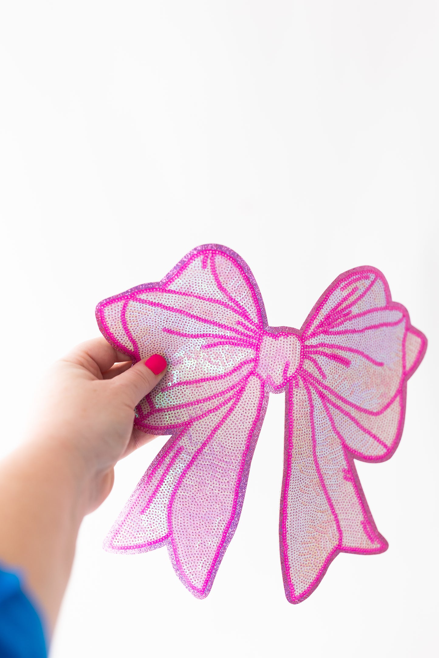 BIG SEQUIN BOW PINK