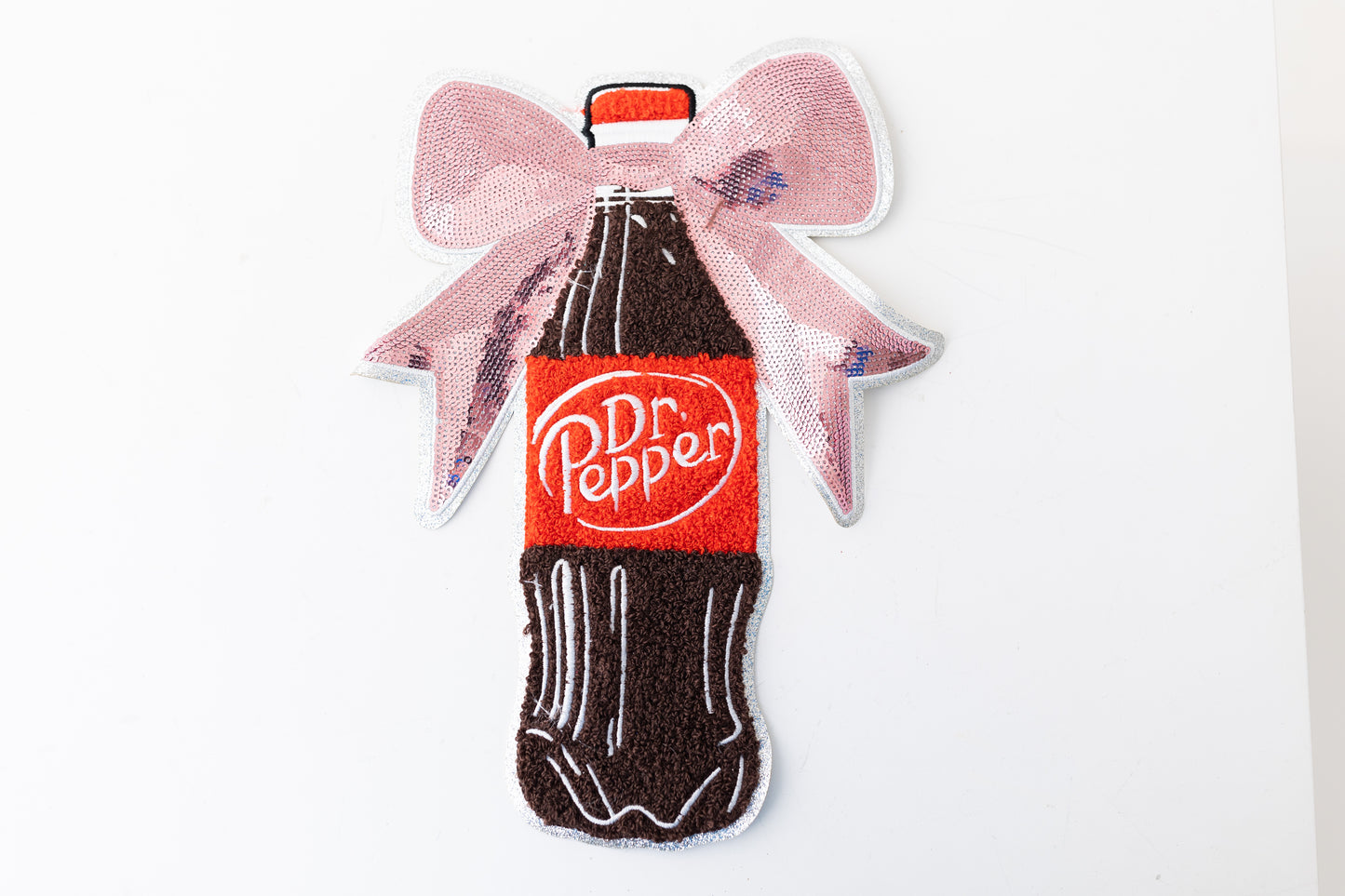 DR PEPPER SEQUIN BOW PATCH